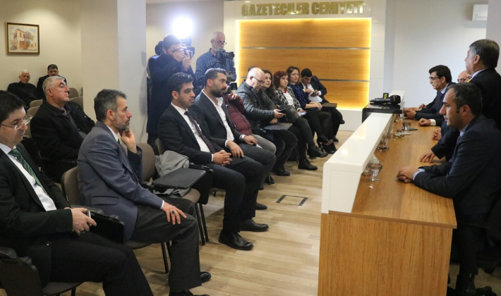 İYİ Parti Belediye Başkan Adayları Gaziantep Gazeteciler Cemiyetini ziyaret etti