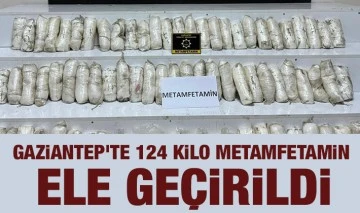 Gaziantep'te 124 kilo metamfetamin ele geçirildi