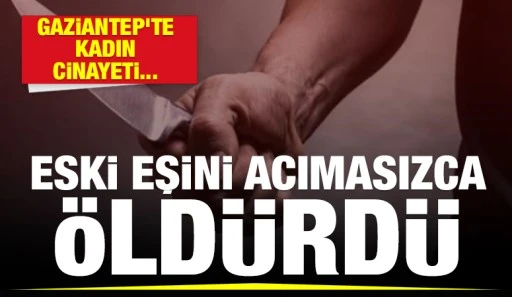 Gaziantep'te kadın cinayeti... Eski eşini acımasızca öldürdü