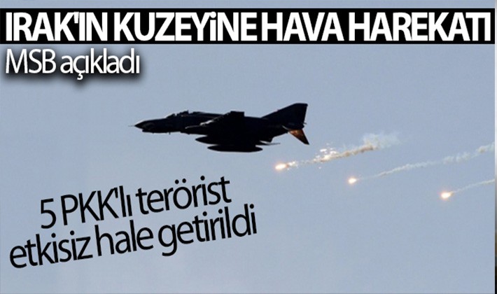 MSB: Zap bölgesinde tespit edilen 5 PKK'lı terörist etkisiz hâle getirildi