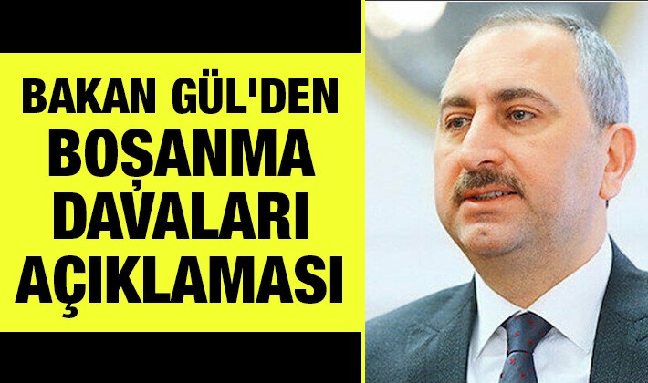 Bakan Gül'den boşanma davaları açıklaması