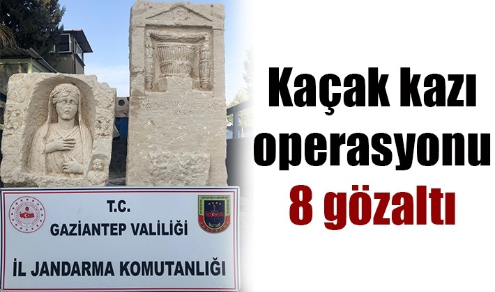 Kaçak kazı operasyonu: 8 gözaltı